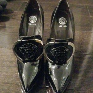Versace black pumps